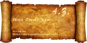 Abel Zenóbia névjegykártya
